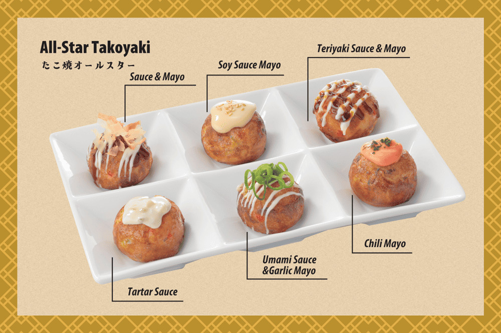 Oedo Alley is designed as a food court, which serves many traditional Japanese foods like takoyaki, ramen, etc. (Source: Fanpage Oedo Alley - Japanese Food Village)